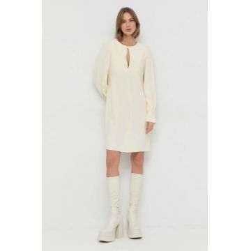 Liviana Conti rochie culoarea bej, mini, drept Liviana Conti rochie culoarea bej, mini, drept