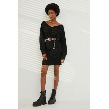 Answear Lab rochie culoarea negru, mini, mulata