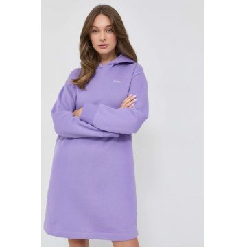 BOSS rochie culoarea violet, mini, drept