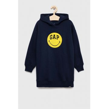GAP rochie fete culoarea albastru marin, mini, oversize