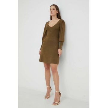 Morgan rochie culoarea verde, mini, mulată