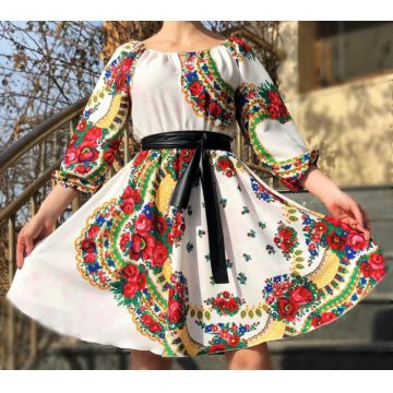 Rochie Gipsy scurta crem