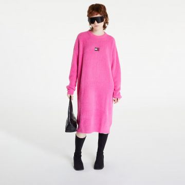 Tommy Jeans Furry Sweater Dress Pink