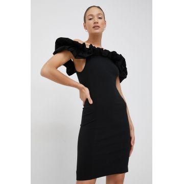 Y.A.S rochie Carrie culoarea negru, mini, drept