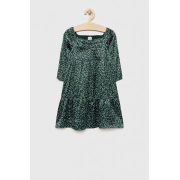 Abercrombie & Fitch rochie fete culoarea verde, midi, evazati