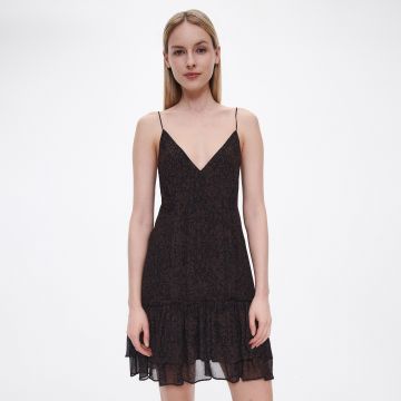 Reserved - Rochie mini cu adaos de mătase - Multicolor