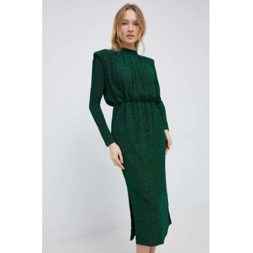 Y.A.S rochie Yen culoarea verde, midi, drept