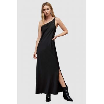 AllSaints rochie si pulover culoarea negru, midi, drept