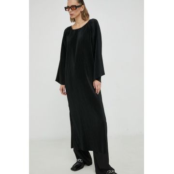 By Malene Birger rochie Viella culoarea negru, maxi, oversize By Malene Birger rochie Viella culoarea negru, maxi, oversize