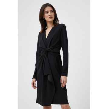 Dkny rochie culoarea negru, mini, mulata