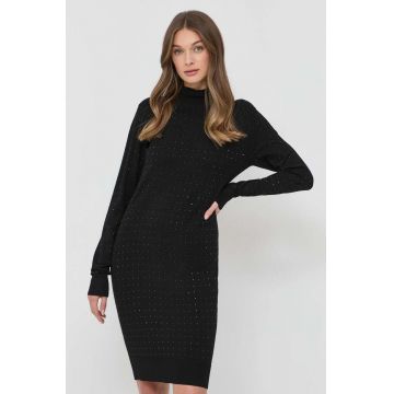 Karl Lagerfeld rochie culoarea negru, mini, drept
