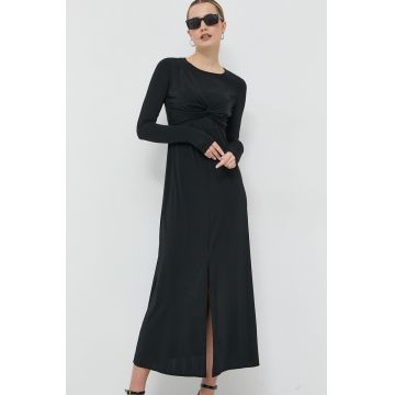 Notes du Nord rochie culoarea negru, maxi, drept