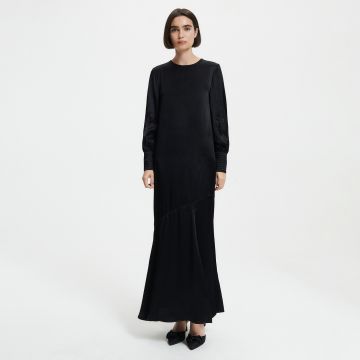 Reserved - Rochie din viscoză satinată - Negru