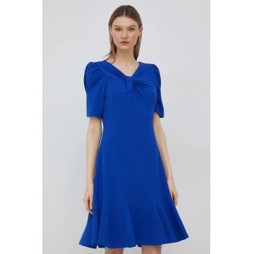 Dkny rochie culoarea albastru marin, mini, evazati