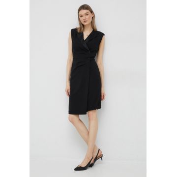 Dkny rochie culoarea negru, mini, drept