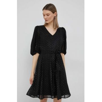 Dkny rochie culoarea negru, mini, evazati