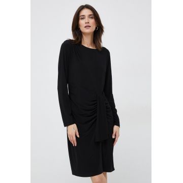 Dkny rochie culoarea negru, mini, mulata