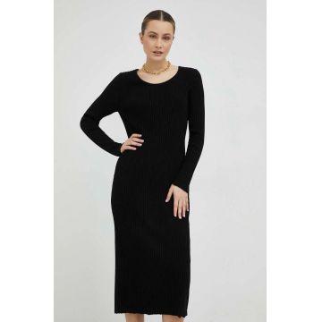 Marc O'Polo rochie culoarea negru, maxi, mulata