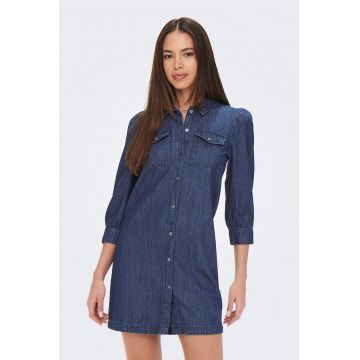 Rochie-camasa mini din denim