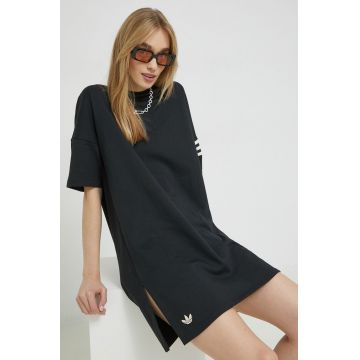 Adidas Originals rochie culoarea negru, mini, oversize