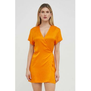 American Vintage rochie culoarea portocaliu, mini, evazati