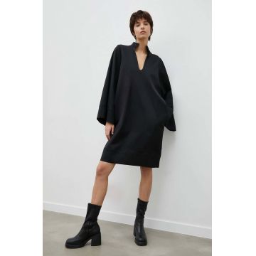 By Malene Birger rochie din lana culoarea negru, mini, oversize