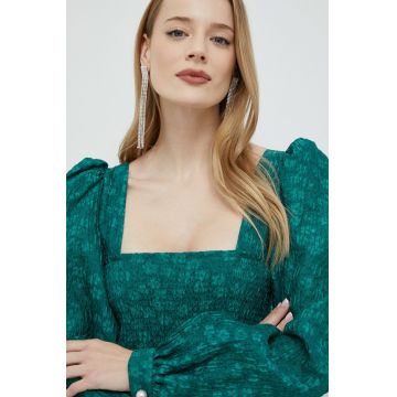 Custommade rochie Jenny culoarea verde, mini, evazati