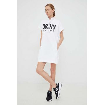 Dkny rochie culoarea alb, mini, oversize