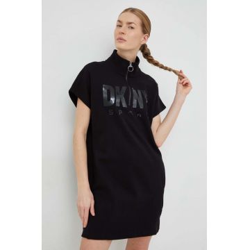 Dkny rochie culoarea negru, mini, oversize