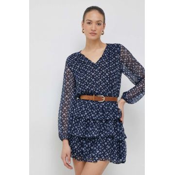 Pepe Jeans rochie Eyra culoarea albastru marin, mini, evazati