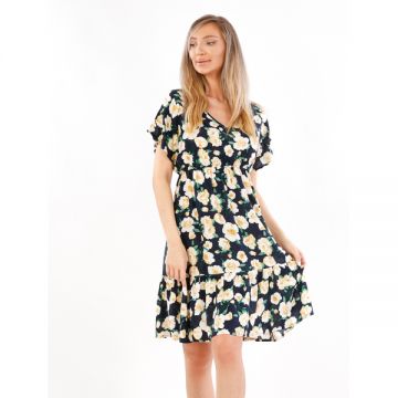 Rochie Dama Montague Twenty One Negru si Galben
