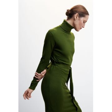 Rochie-pulover cu cordon detasabil in talie Vieira