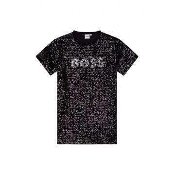 Rochie-tricou cu aplicatii cu paiete