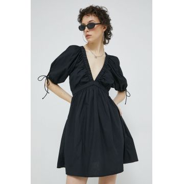 Abercrombie & Fitch rochie culoarea negru, mini, evazati