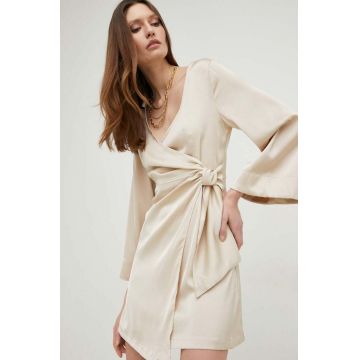 Answear Lab rochie culoarea bej, mini, drept