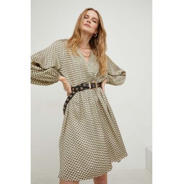 Answear Lab rochie culoarea verde, mini, evazati
