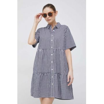 GAP rochie din bumbac culoarea albastru marin, mini, oversize