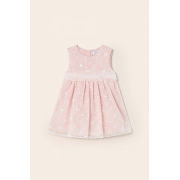 Mayoral rochie bebe culoarea roz, mini, evazati