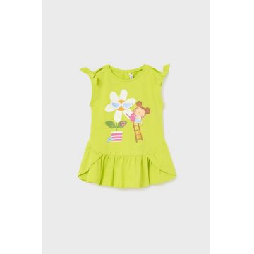 Mayoral rochie bebe culoarea verde, mini, drept