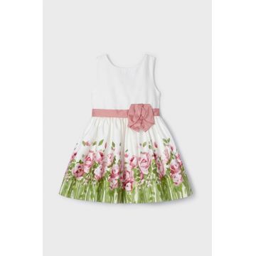 Mayoral rochie din bumbac pentru copii culoarea roz, mini, evazati