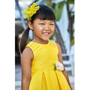 Mayoral rochie fete culoarea galben, mini, evazati