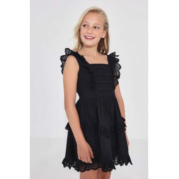 Mayoral rochie fete culoarea negru, mini, evazati