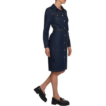 Rochie-camasa slim fit din denim