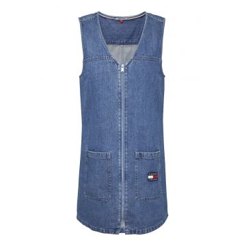 Rochie din denim fara maneci