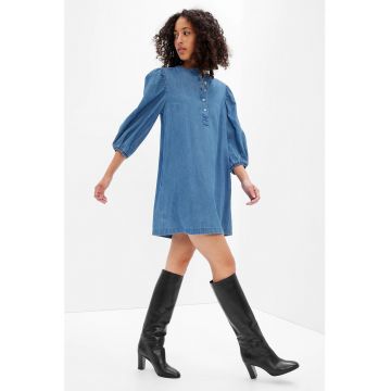 Rochie drapta de denim