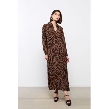 Rochie midi cu animal print