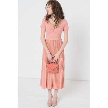 Rochie midi cu pliuri