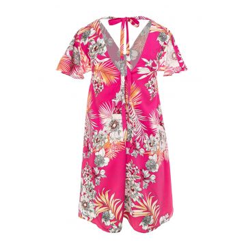 Rochie mini cu imprimeu tropical