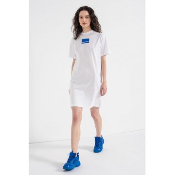 Rochie-tricou din bumbac organic cu logo