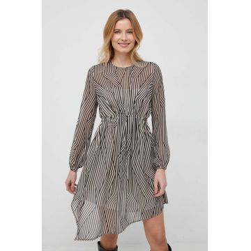 Sisley rochie culoarea gri, mini, evazati